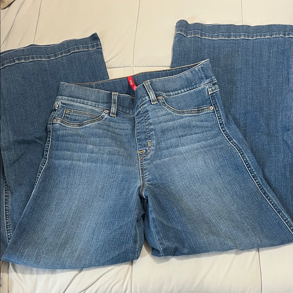 Spanx-Blue wide leg Denim Jeans size Medium